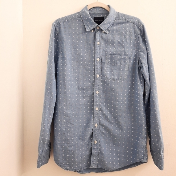 American Eagle Chambray Button Down MT - Picture 1 of 6
